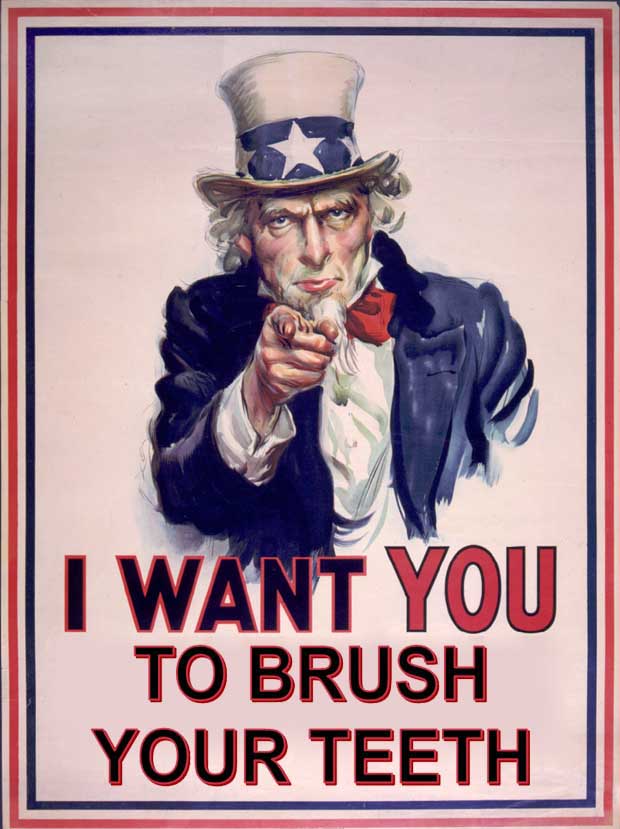 I want you to brush your teeth